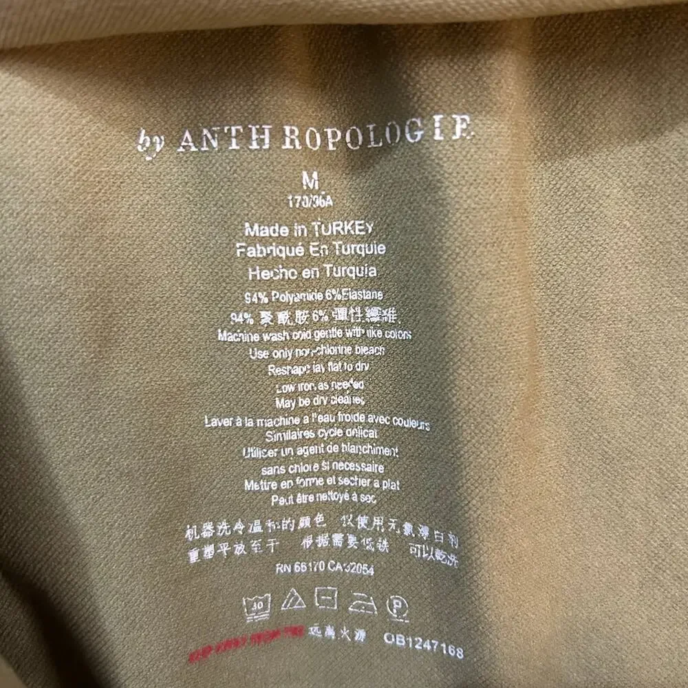 Anthropologie Seamless Boatneck Top Womens Medium Moss Green Minimalist Classic